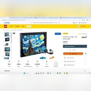 LEGO Vincent van Gogh -The Starry Night with box